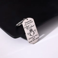 Silver stainless steel Claddagh heart keychain with Cousins heart to heart engraving - Style 17 (Claddagh Symbol)