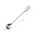 Silver 304 stainless steel seahorse shell spoon with 17.6cm length dimension - Seahorse Spoon / Elegant Silver