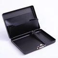 Matte black aluminum cigarette case and card holder with multi-layer internal dividers - Card Box + Cigarette Case / Black