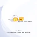 5.6mm golden petal-shaped flower spacer bead in polished metal for DIY jewelry making - Star Spacer 5.6mm (1pc)