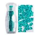 Micro diamantes verdes de 1,1mm para manicura en botella de cristal para diseño de uñas - 3000pcs/Botella / 8# Azul Pavo Real