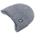 Bonnet d'hiver gris en tricot avec protège-oreilles pour hommes, chaud et isolant - Réglable / Gris clair