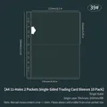 A4 11-hole clear plastic binder sleeve with 2 horizontal pockets for postcards - A4 11 Holes Horizontal 2-Pocket Single-Sided Pages 10 Sheets 39#