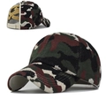 Gorra de béisbol de camuflaje para mujer con cierre elástico cruzado para cola de caballo - Ajustable / Camuflaje Verde (Verde Jungla)
