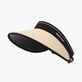 Cappello parasole in paglia con tesa larga e fascia elastica nera per protezione UV - Regolabile / Nero