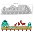 Weihnachts-Hirsch Silikonform für DIY Harz-Wanddeko, Größe 46,9cm x 17,9cm für Epoxidharz - Weihnachtselch - Wandbehang