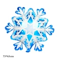Blue and white snowflake aluminum foil balloon for Christmas party decor, 73x63cm size - Large Snowflake