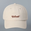 Klassieke beige gewassen katoenen honkbalpet met bruin Valiant geborduurd ontwerp - Beige