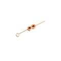 Detalle del conector infinito de oro rosa con doble orificio y acabado de espejo pulido - Cuentas Infinitas de Doble Agujero Horizontal de 3,6*8mm / Oro rosa