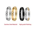 Bracciali da uomo in acciaio inossidabile nei colori argento, oro, nero e bicolore - Larghezza 10mm / Colore Acciaio (Liscio)