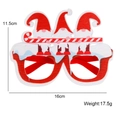 Lunettes de Noël en feutre avec motif gnome pour fête, taille 16 cm large et 11,5 cm haut - Style Trois Pères Noël Rouges