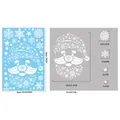Christmas Santa Claus static window sticker set with snowflakes measuring 20x30 cm - BQ472 Santa Claus