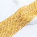 Strands of 2mm faceted crystal beads in AB electroplated golden yellow for DIY jewelry - 2mm (Approx. 210 Beads per Strand) / Golden Yellow AB