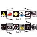 Double-sided black and white high contrast cloth book for newborn sensory visual development - Shape Theme Bed Bumper