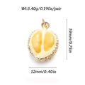 Detailed view of gold durian pendant with 19x12mm dimensions and 5.4g weight specifications - 18-Durian