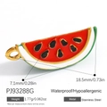 Waterproof 18k gold plated stainless steel watermelon pendant charm for DIY jewelry - Gold Watermelon Pendant PJ93288G