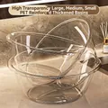Three-piece set of transparent PET washbasins in large, medium, and small sizes - 3-Pack S+M+L Transparent