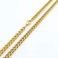 Classic 18K gold plated Cuban link necklace with lobster clasp in stainless steel - 5mm