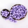 Speckled purple Easter foam eggs in woven nests for DIY holiday party decorations - 1.8cm / 50 Pieces / Purple