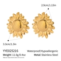 Detail met afmetingen van 33,5 mm x 29,8 mm voor zonnebloem oorbellen van staal - Zonnebloem Oorknopjes (YYE025216)