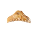 Large tortoiseshell hair claw clip in amber and white marble pattern for women - 9CM Hanger Style-Khaki
