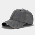 Cappellino da baseball in pelle PU glitterata con riflessi colorati e visiera curva - Regolabile / Nero