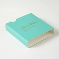 Elegante scatola per gioielli blu tiffany con stampa dorata Best Wishes per bracciali - Tiffany Blue Con Scritte (copertina Separata); 11*11*2cm