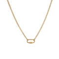 Collar con colgante de mosquetón ovalado dorado minimalista y cadena de eslabones - Collar Ajustable Estilo Mosquetón (No. 11 Oro) / Dorado