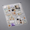 Vintage krantenstijl nagelstickers met kant en bladmotieven in variant model TK-004 - Kant Gevallen Bladeren Stijl (TK-004)