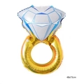 Large 48x73cm diamond ring foil balloon in gold and blue for wedding party decor - Medium (48x73cm) / Gold Hollow