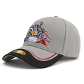 Berretto da baseball camo con ricamo aquila USA e bordo della visiera a contrasto - Grigio