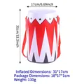 Inflatable drum toy for parties in red and white colors with adjustable strap - Drum