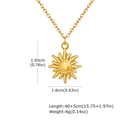 Collar con colgante de sol dorado en acero de titanio con medidas y peso detallados - Colgante de Sol