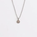 Collar con colgante de cara sonriente en acero inoxidable pulido y cadena de eslabones plata - Plateado