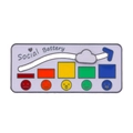 Pin de esmalte de batería social con nube deslizante para expresar el estado de ánimo - Estilo de Batería Social Curva Con Deslizador de Nube (A-267)