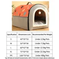 Guide des tailles pour niche pour animaux chaude à motif géométrique orange - Nid Maison Portable / 3XL (100*70*60cm) / Gris Orange
