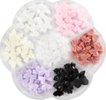 Plum blossom box with mixed 3D resin bowknot and pearl charms for DIY nail art - Trending Style 1 (Bow Tie Edition)