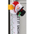Copri maniglia frigo pupazzo di neve natalizio con scritta Let It Snow in morbido peluche - 211B Pupazzo di Neve Destra