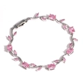 Silver - Pink Stone