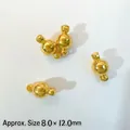 Golden spherical magnetic jewelry clasps for DIY bracelets and necklaces, size 8x12mm - 8mm Sphere / Gold