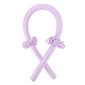 Light purple heatless hair curler set with satin ribbon and matching silk scrunchies - Curler + 2 Scrunchies / Purple