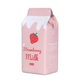 Pink strawberry milk carton shaped crossbody bag made of PU leather for women - Strawberry Pink