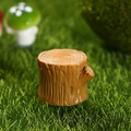 Miniature resin tree stump figurine with realistic bark texture for moss micro landscape - US 2