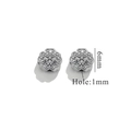 Silver flower spacer beads in stainless steel with 6mm diameter and 1mm hole size - No.148 (6mm) / Steel