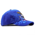 Bordado detallado de bandera americana y águila en gorra de algodón azul real hip-hop - Azul Real