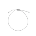 Adjustable silver snake chain bracelet with polished finish and cylindrical sliding clasp - Silver Minimalist Snake Chain