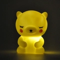 Luz nocturna de oso de dibujos animados amarillo en vinilo suave con luz cálida - Oso Amarillo