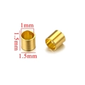 Perles à écraser en acier inoxydable doré 1,5 mm pour la création de bijoux DIY - 1.5mm / Or