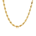 Elegante collana minimalista francese in acciaio al titanio dorato con maglie a rilievo - Oro