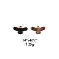 Halloween owl pendant in black and gold alloy for DIY jewelry bracelets and crafts - Owl